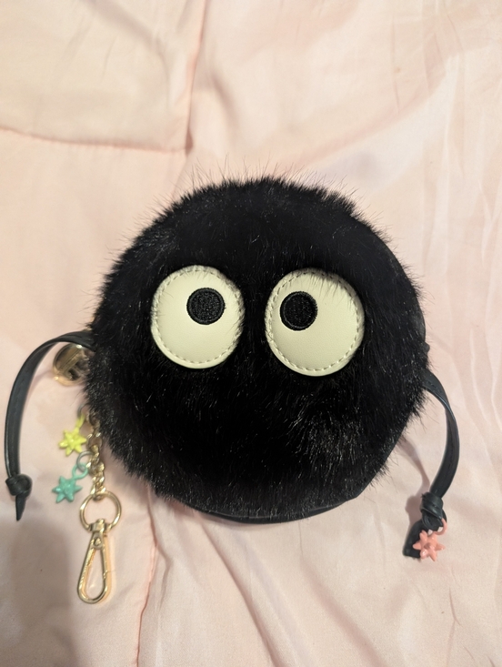 Spirited Away Handbags - Cute Black Furry Eye Wristlet Clutch